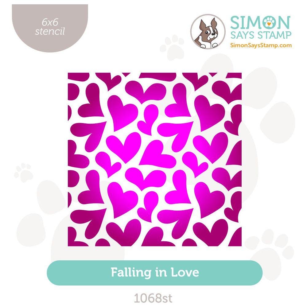 Simon Says Stamp Stencil Falling in Love 1068st