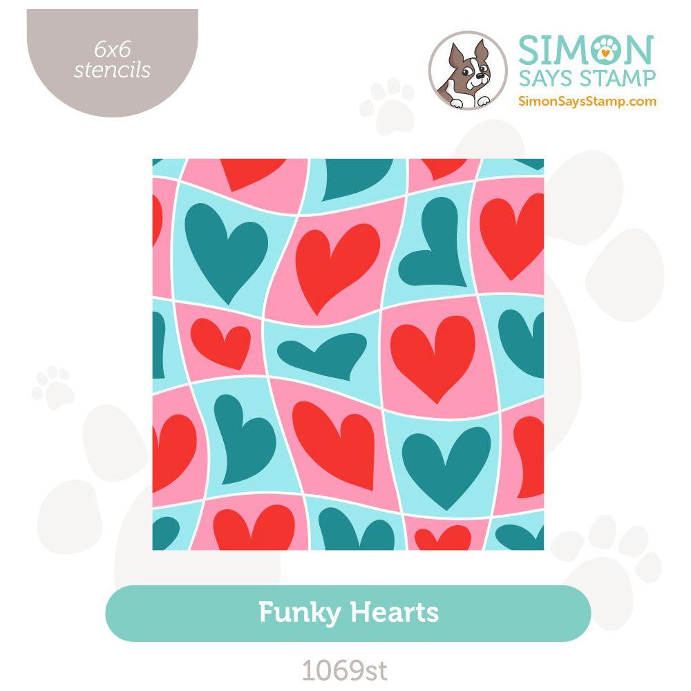 Simon Says Stamp Funky Hearts Stencil Set