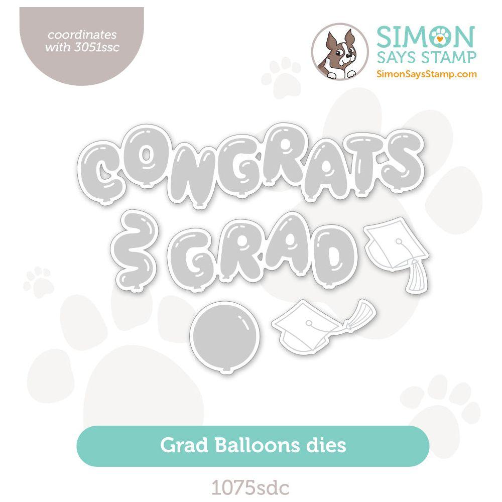 Simon Says Stamp Grad Balloons Wafer Dies 1075sdc Celebrate