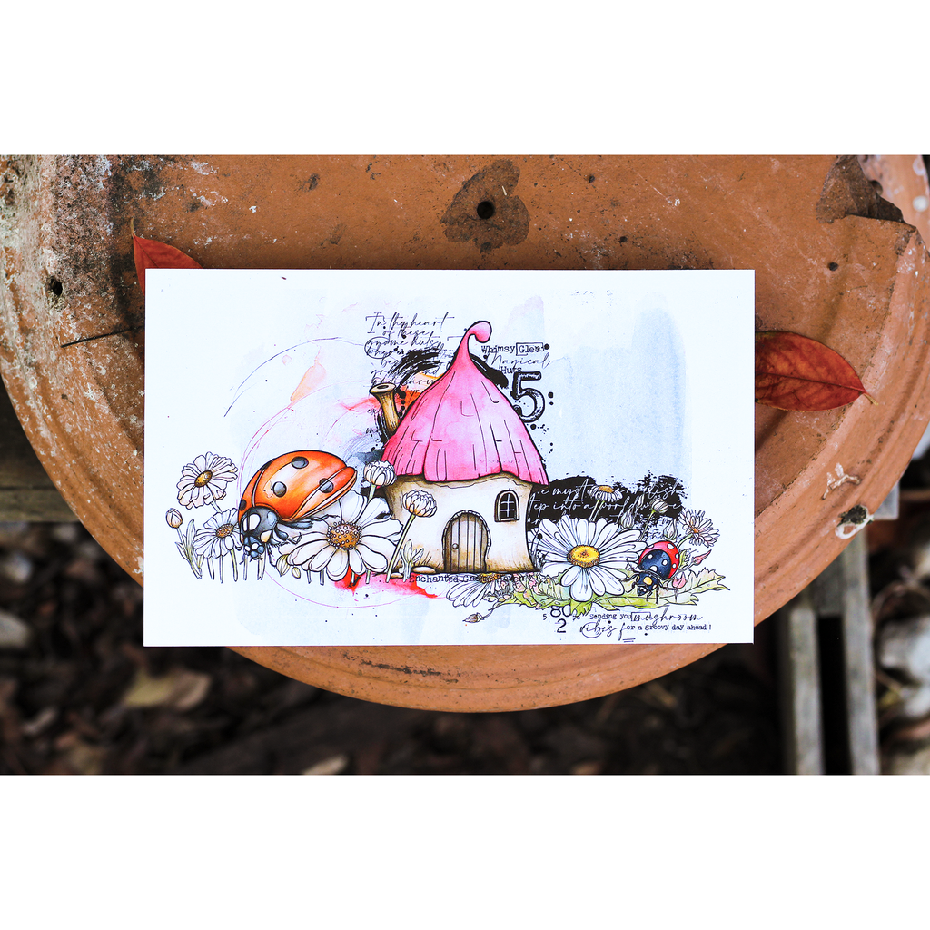 AALL & Create Whimsical Haven A7 Clear Stamps 1081 ladybug