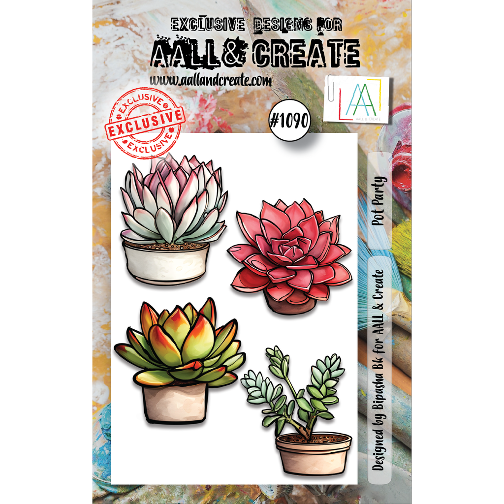 AALL & Create Pot Party A7 Clear Stamps 1090