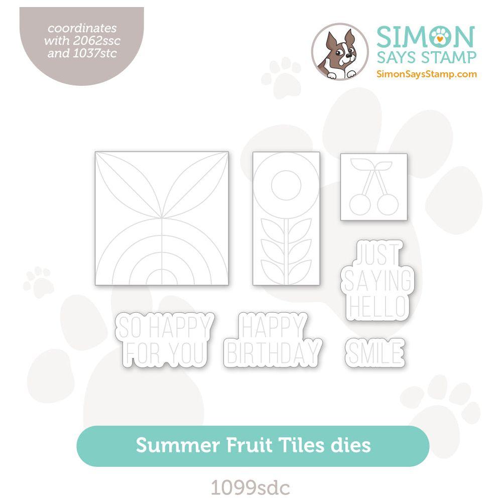 Simon Says Stamp Summer Fruit Tiles Wafer Dies 1099sdc Sunny Vibes