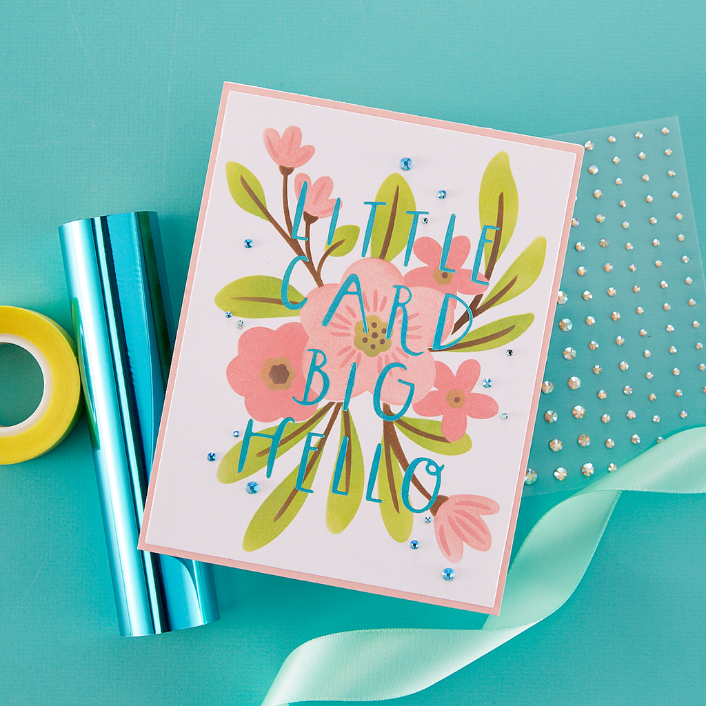 STN-063 Spellbinders Hello Blooms Stencil Big hello