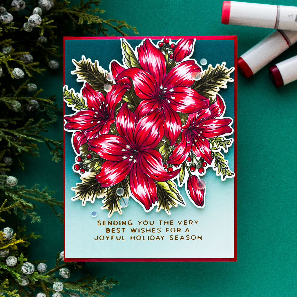 Simon Says Stamp Festive Bouquets Wafer Dies sssd112975c All The Joy Christmas Card | color-code:ALT07