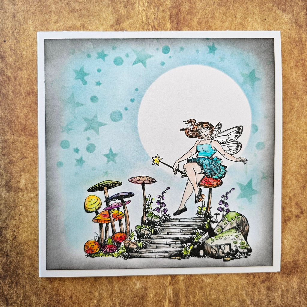 AALL & Create Tiptoe Fairydusters A7 Clear Stamps 1100 moon