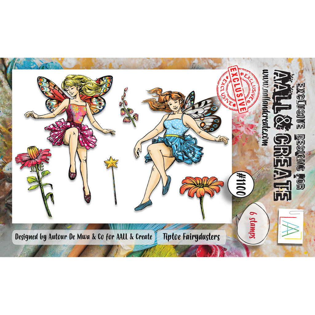 AALL & Create Tiptoe Fairydusters A7 Clear Stamps 1100