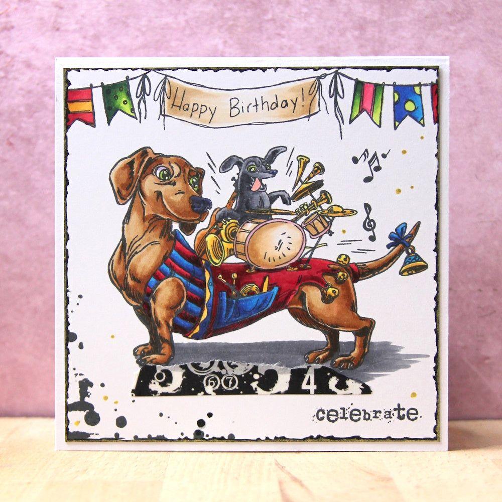 AALL & Create Barking Mad Rockers A7 Clear Stamps 1122 happy birthday