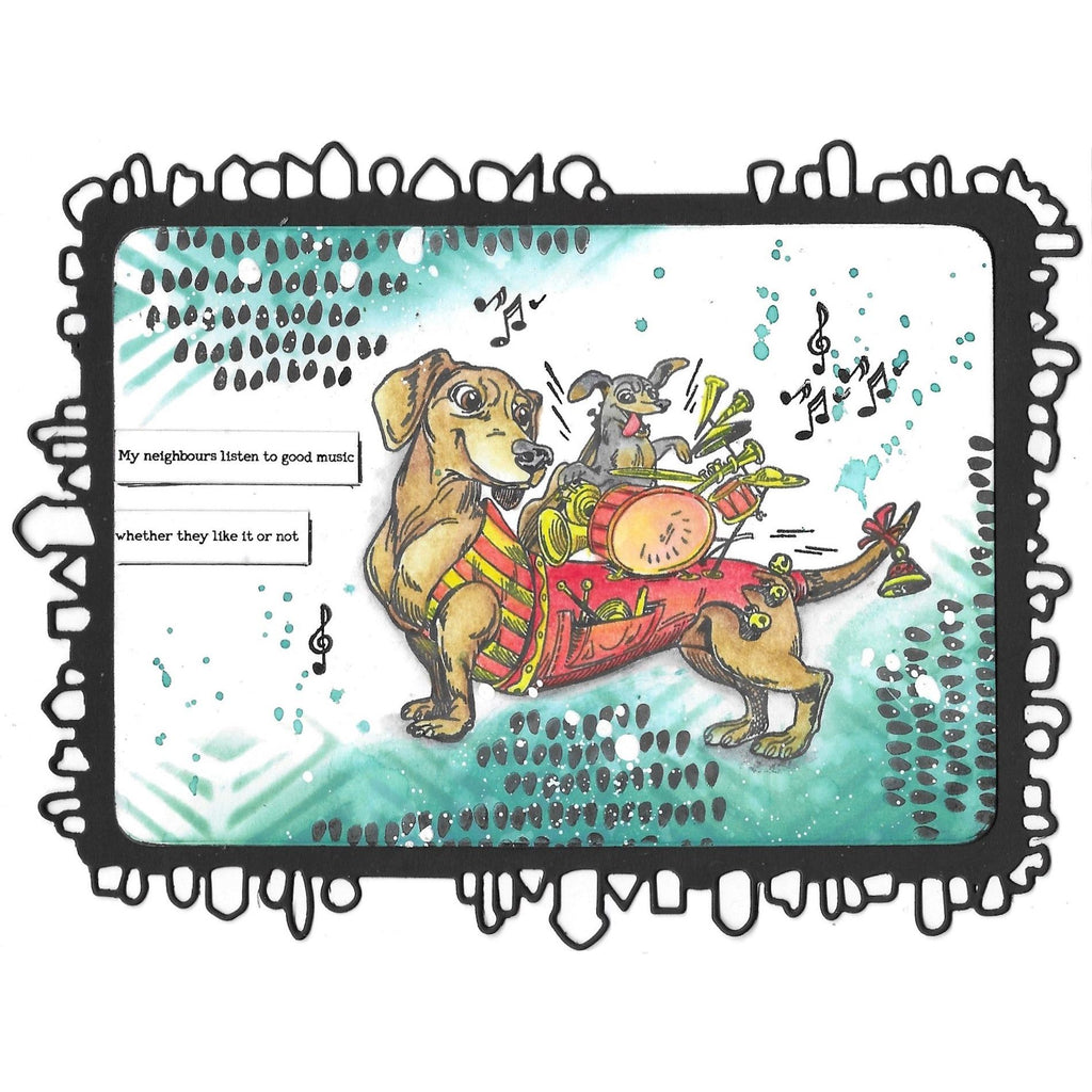 AALL & Create Barking Mad Rockers A7 Clear Stamps 1122 dogs