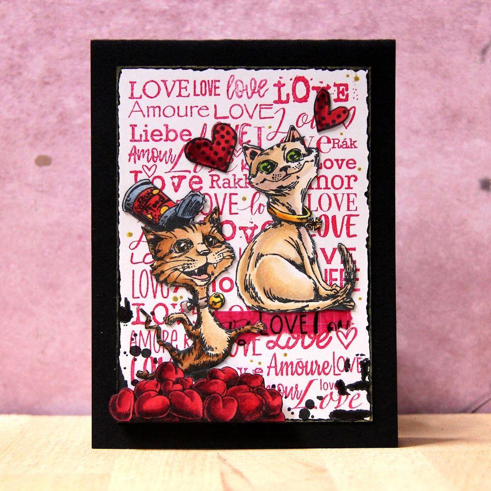 AALL & Create Alleycat Acrocats A6 Clear Stamps 1123 love