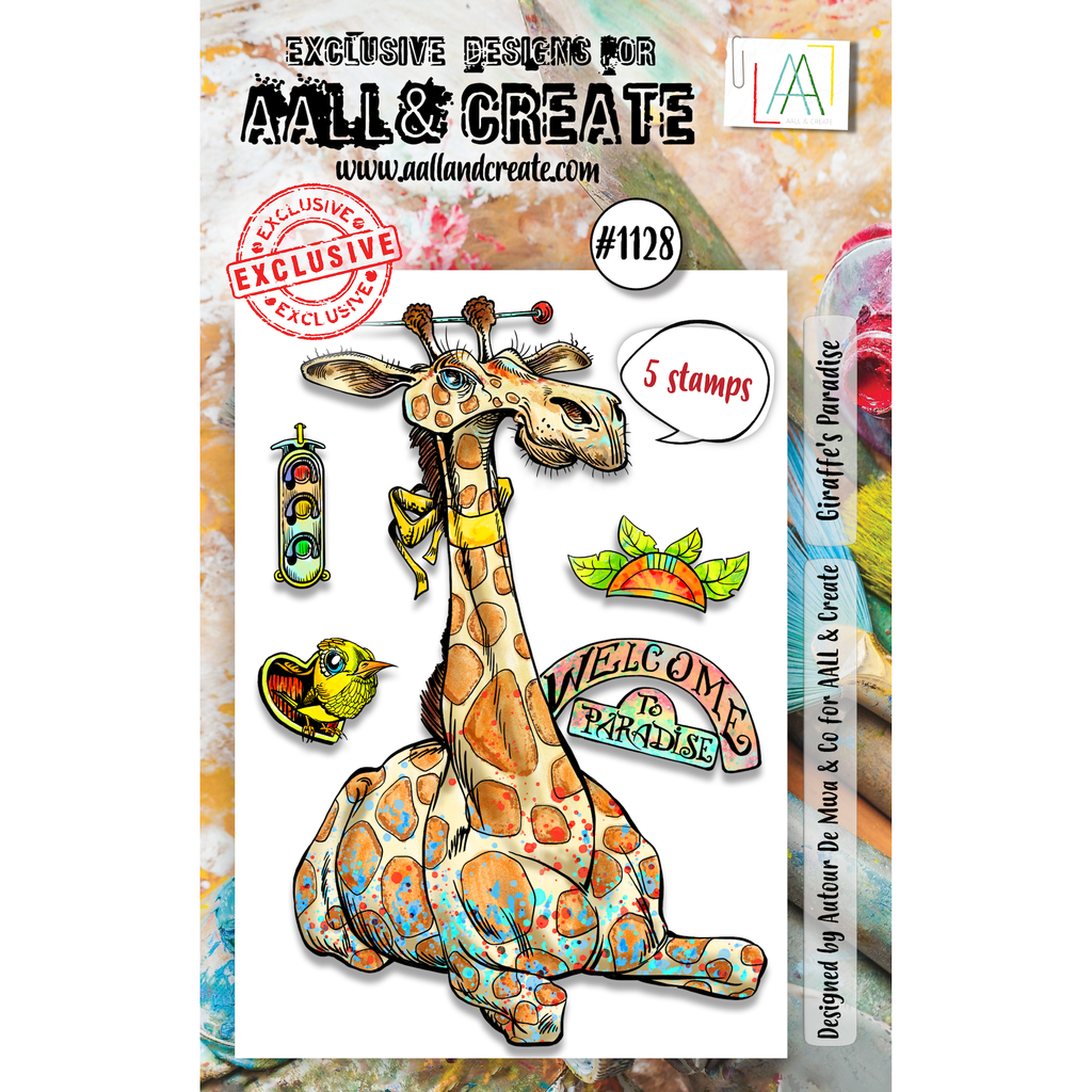 AALL & Create Giraffe's Paradise A7 Clear Stamps 1128