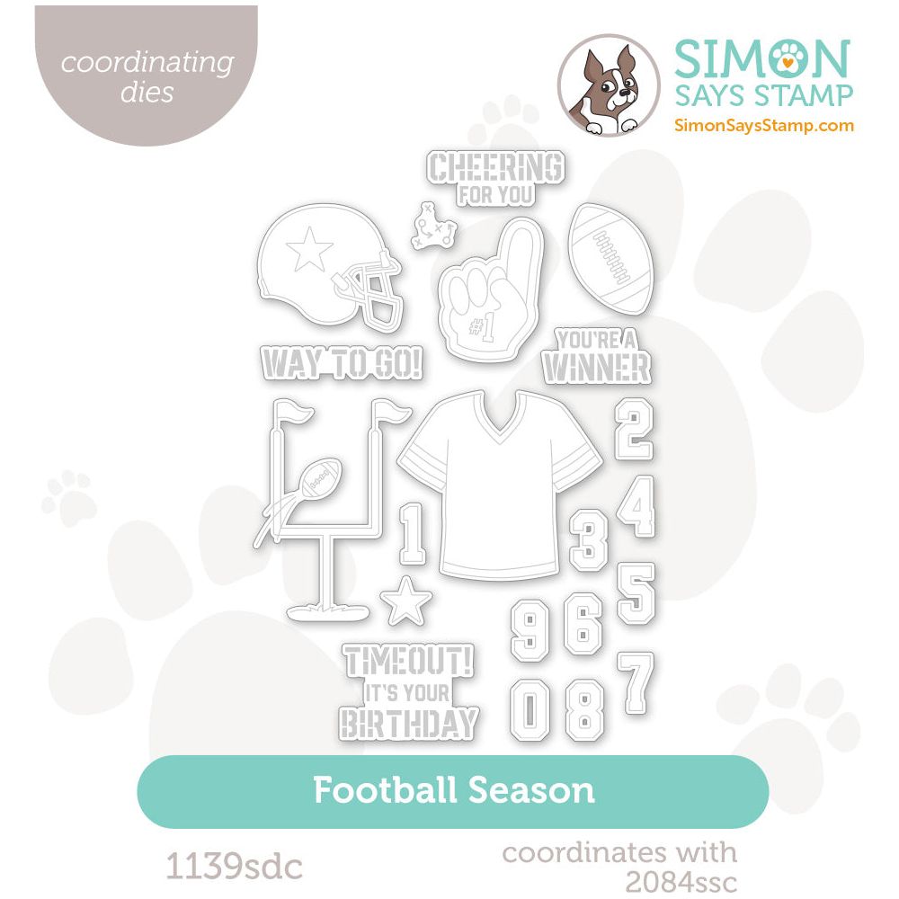 Simon Says Stamp Football Season Wafer Dies 1139sdc Cheering for You