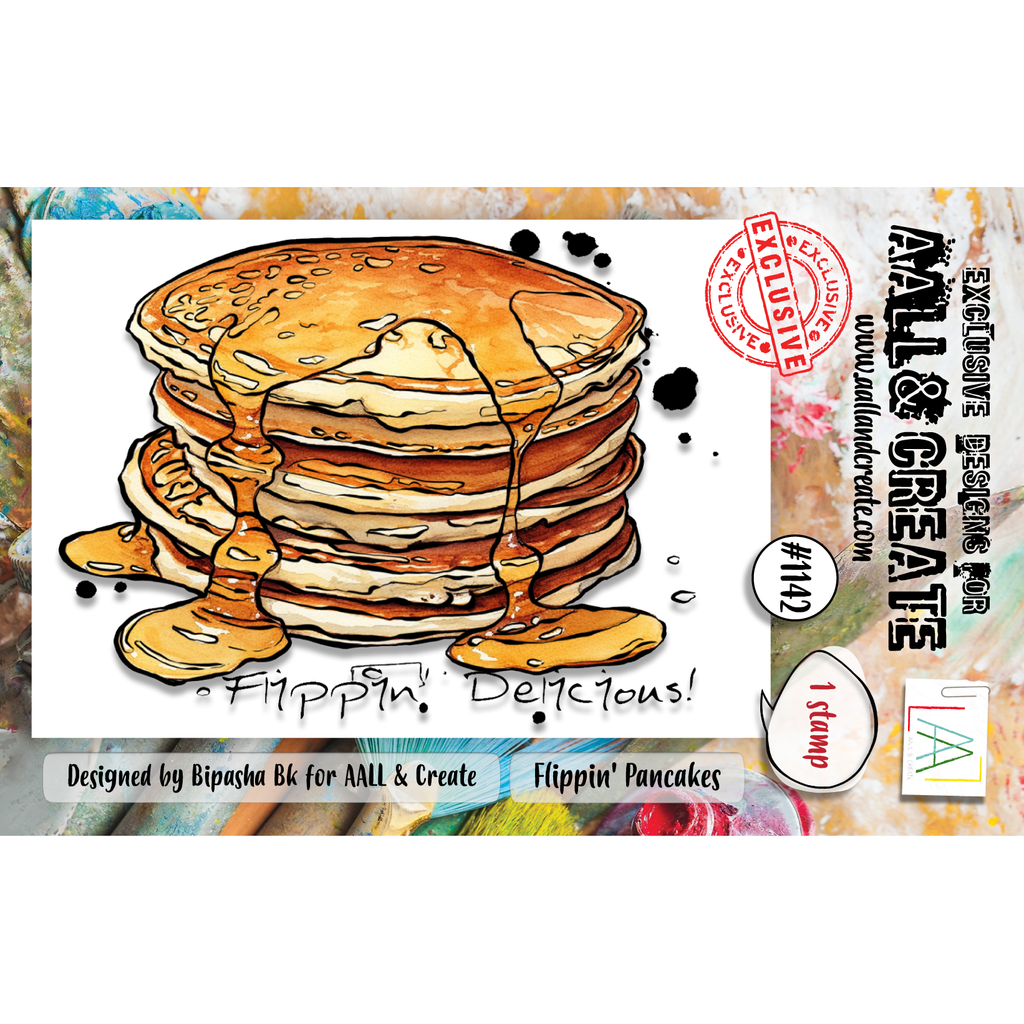 AALL & Create Flippin' Pancakes A7 Clear Stamps 1142