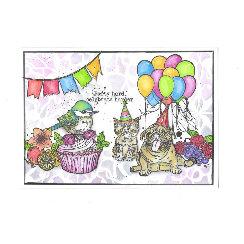 AALL & Create Inflateably Awesome A6 Clear Stamps 1143 party