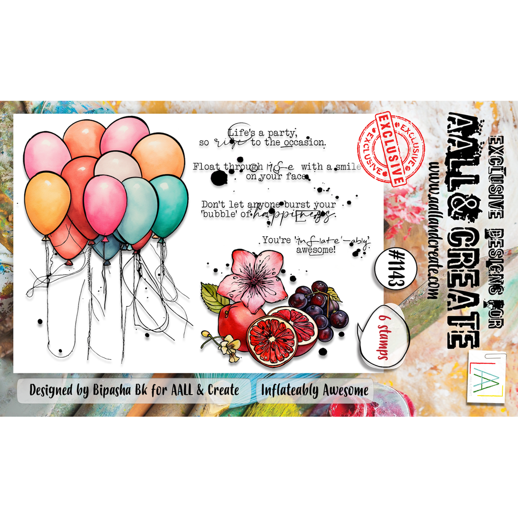 AALL & Create Inflateably Awesome A6 Clear Stamps 1143