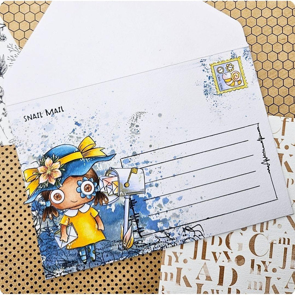 AALL & Create Snail Mail A7 Clear Stamps 1165 envelope