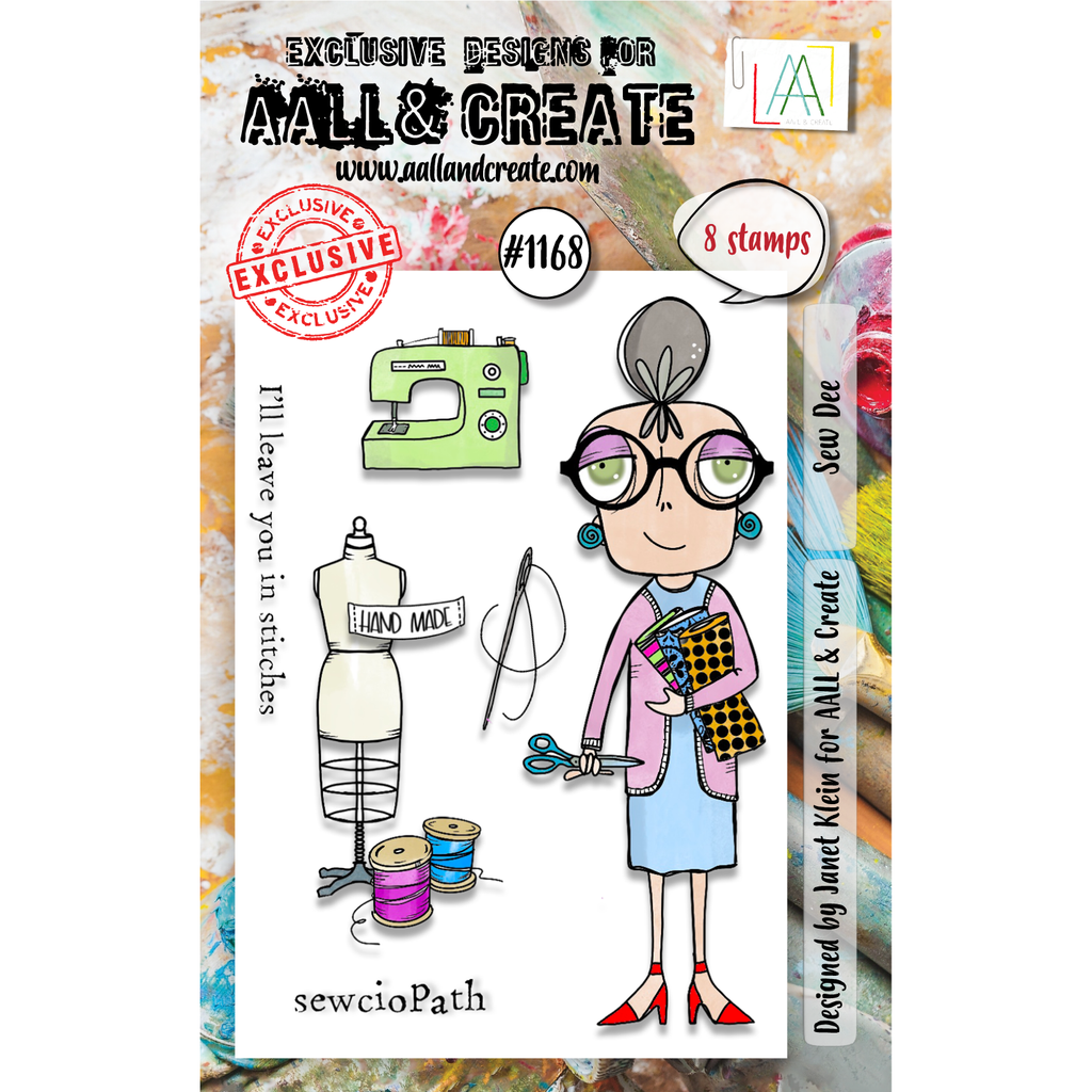 AALL & Create Sew Dee A7 Clear Stamps 1168