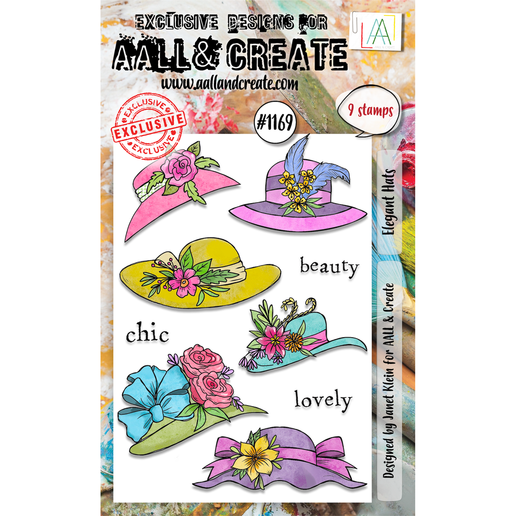 AALL & Create Elegant Hats A6 Clear Stamps 1169