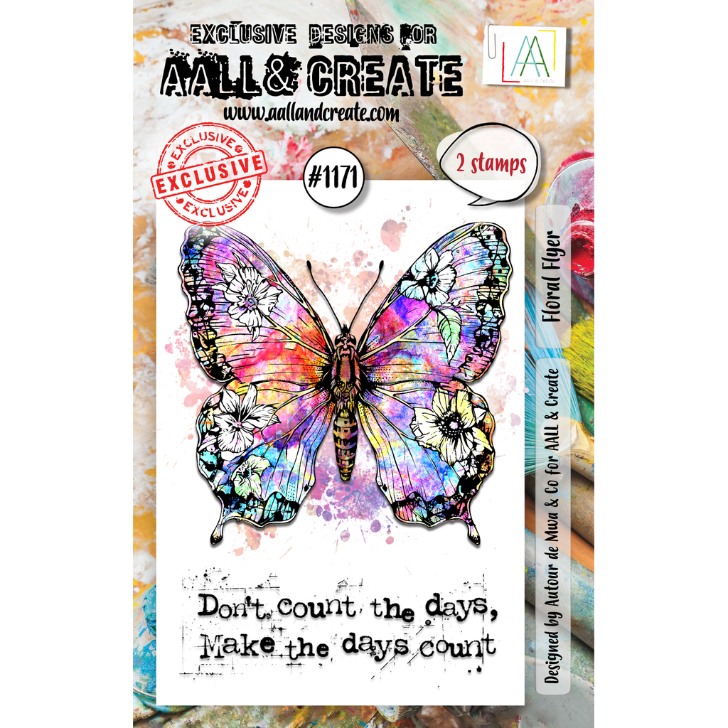 AALL & Create Floral Flyer A7 Clear Stamps 1171