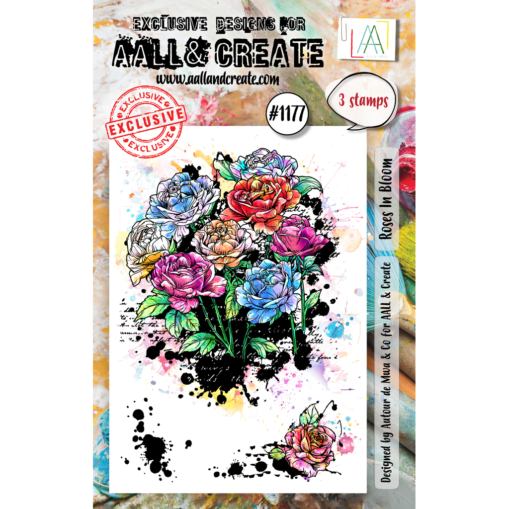 AALL & Create Roses In Bloom A7 Clear Stamps 1177