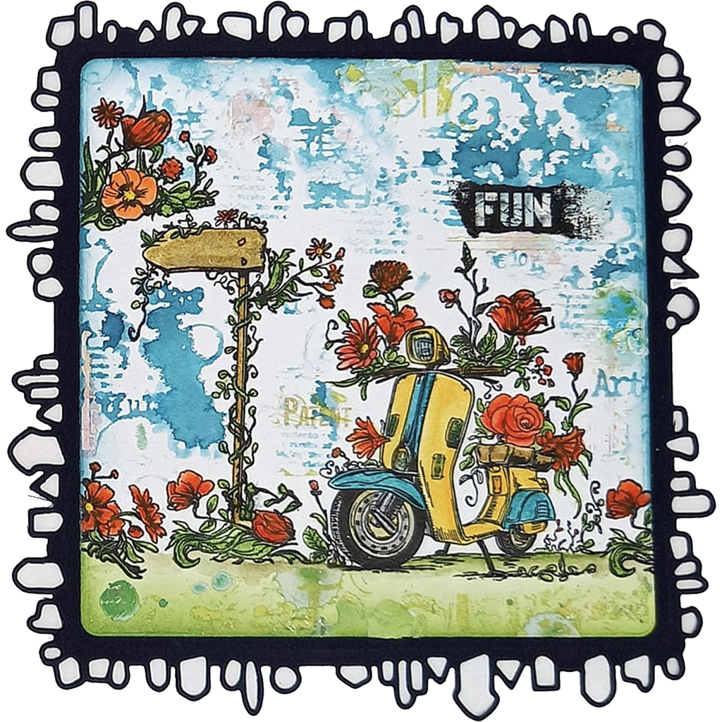 AALL & Create Beach Bikers A6 Clear Stamps 1185 fun