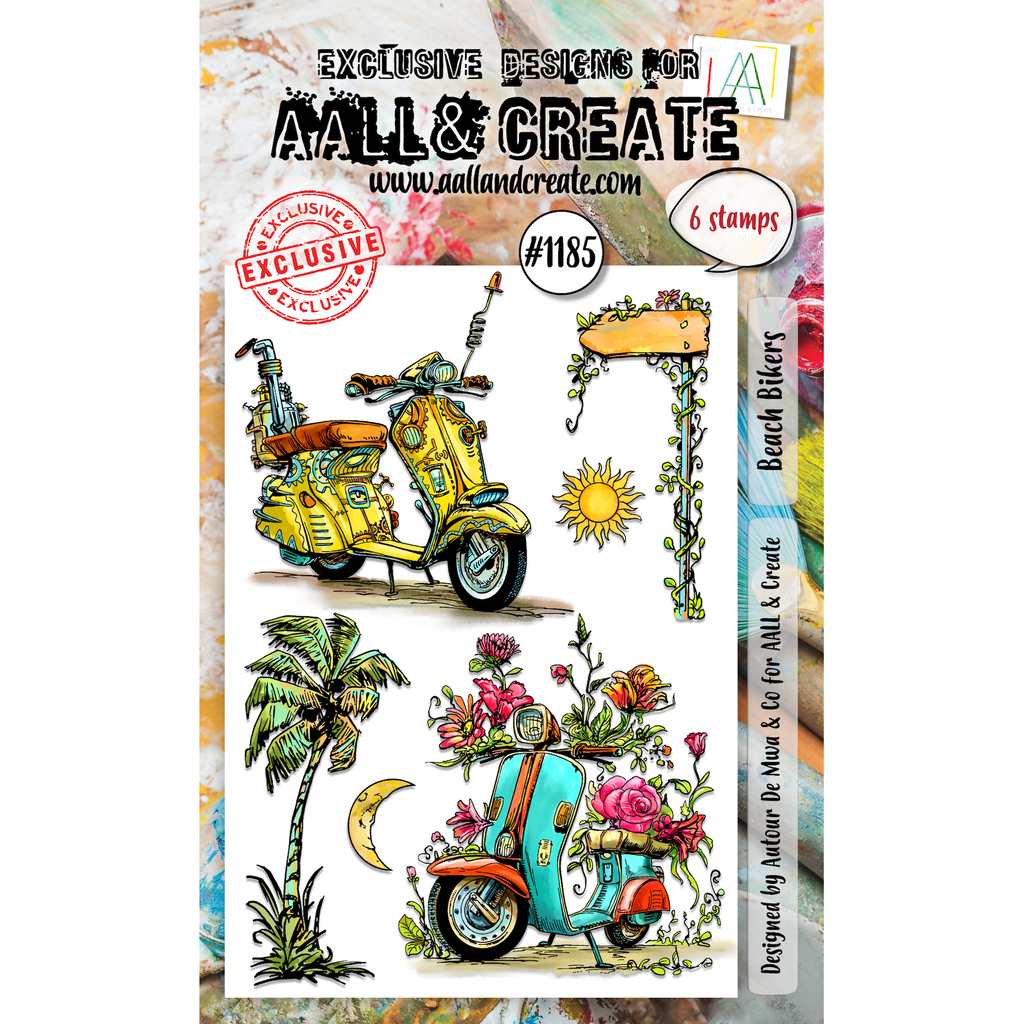 AALL & Create Beach Bikers A6 Clear Stamps 1185