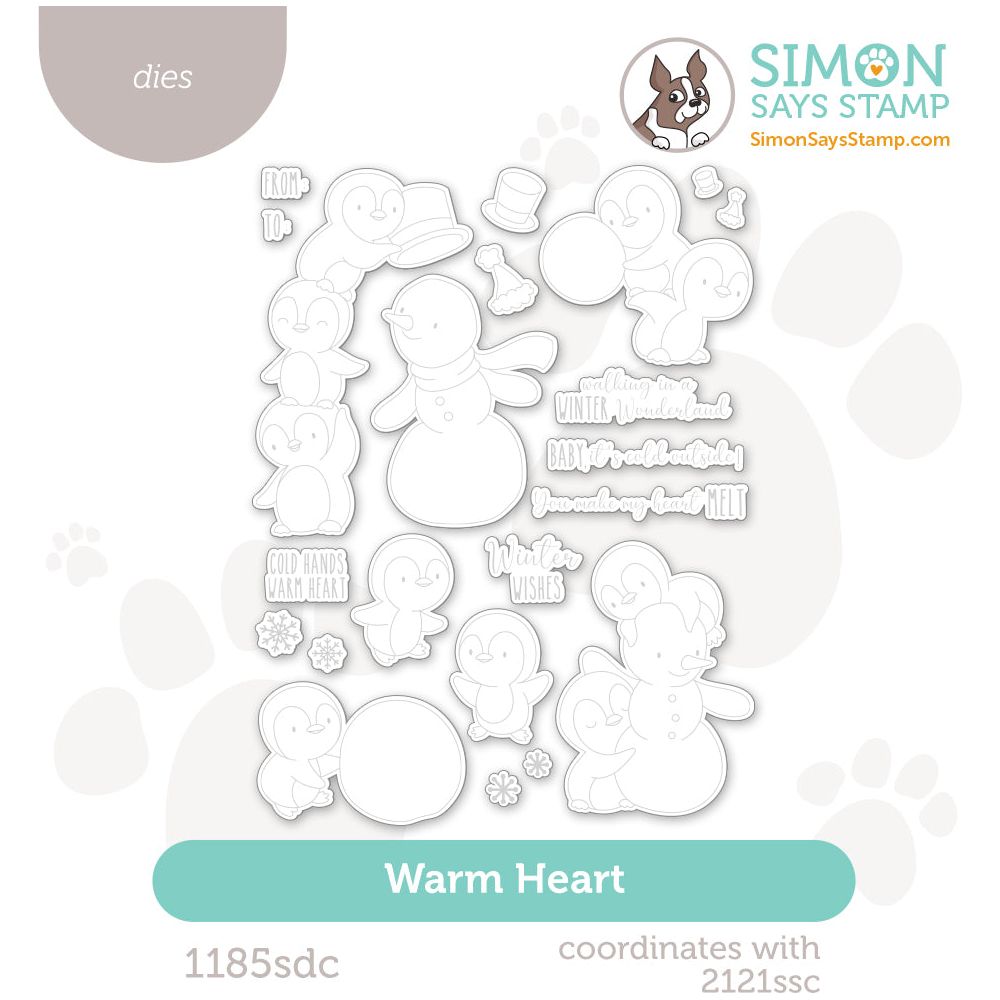 Simon Says Stamp Warm Heart Wafer Dies 1185sdc