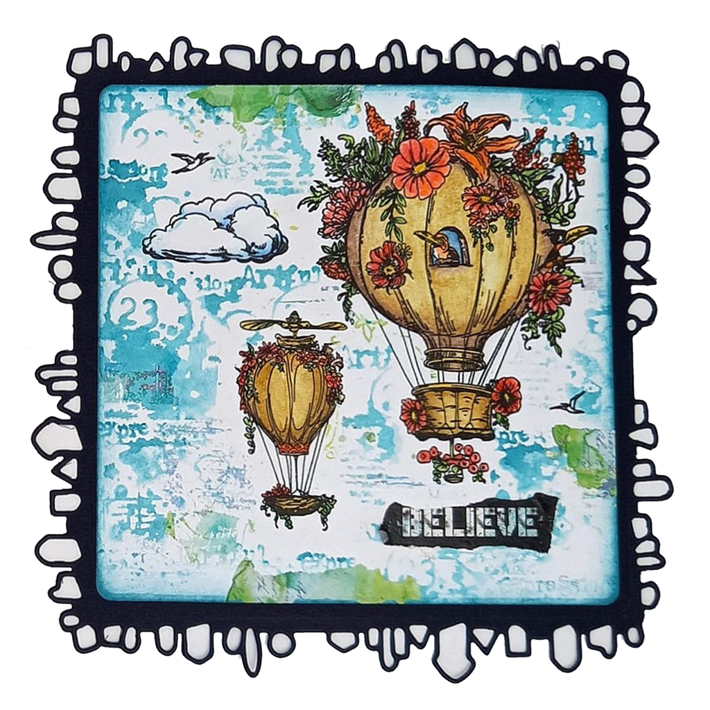 AALL & Create Loony Balloony A6 Clear Stamps 1187 believe