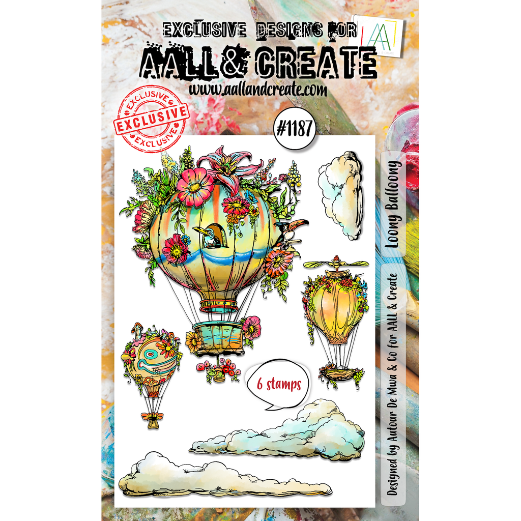 AALL & Create Loony Balloony A6 Clear Stamps 1187