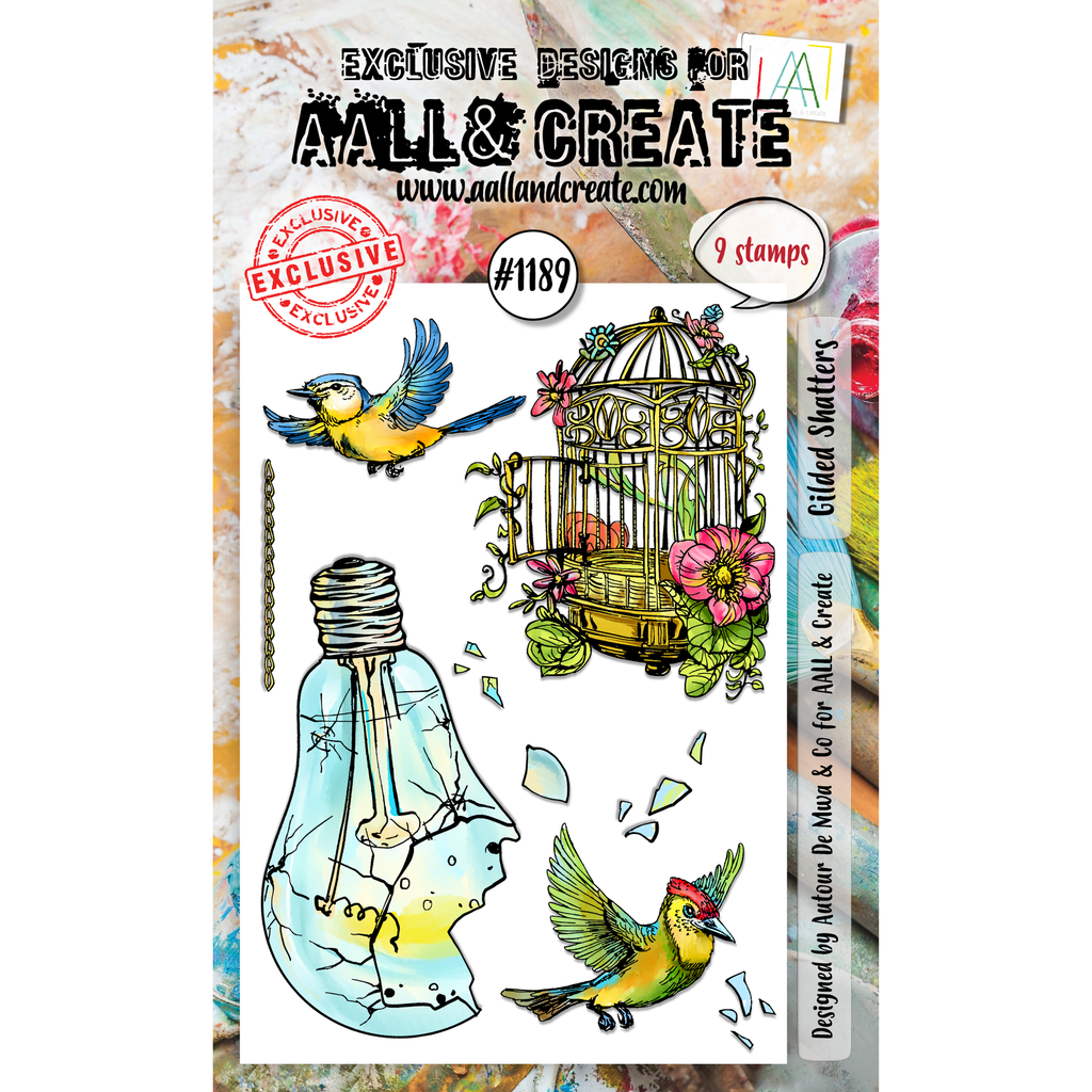 AALL & Create Gilded Shatters A6 Clear Stamps 1189