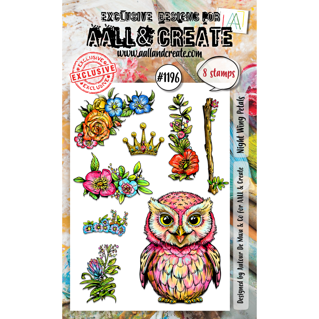 AALL & Create Night Wing Petals A6 Clear Stamps 1196