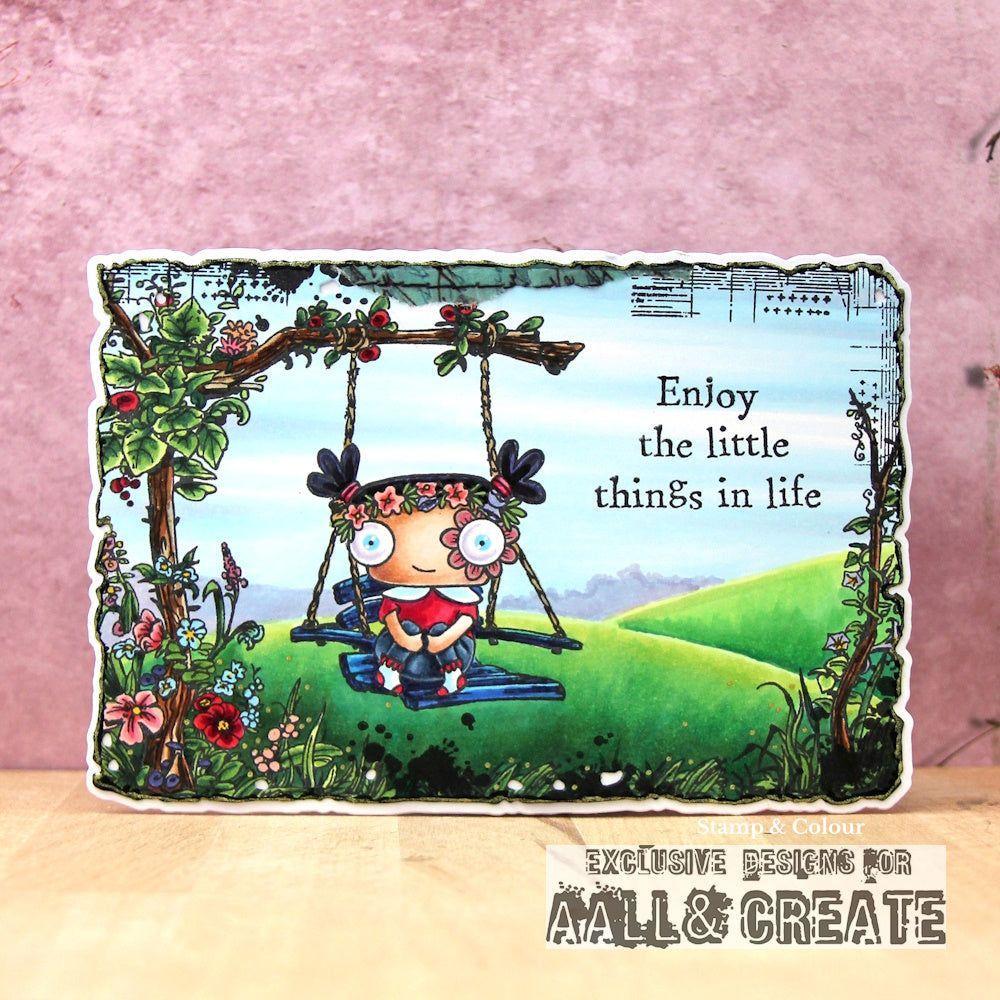 AALL & Create Swing Garden A6 Clear Stamps 1197 enjoy little things