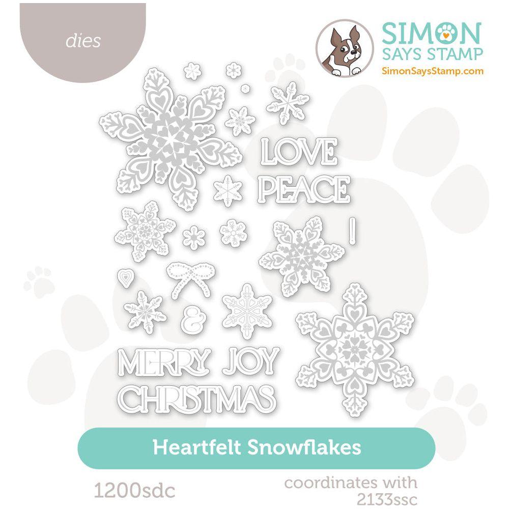 Simon Says Stamp Heartfelt Snowflakes Wafer Dies 1200sdc Sweet Wishes