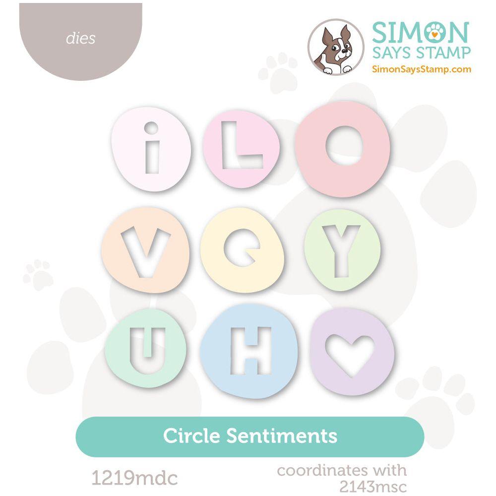 Simon Says Stamp Circle Sentiments Wafer Die 1219mdc To Love