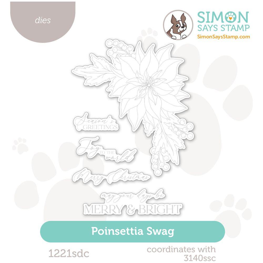 Simon Says Stamp Poinsettia Swag Wafer Dies 1221sdc Festive Fun