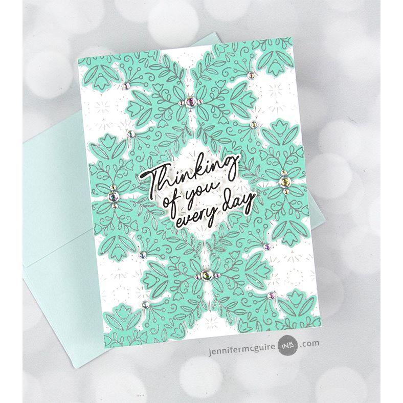 Pinkfresh Studio Floral Octagon Frame Press Plate 217323 Every Day Card | color-code:ALT04