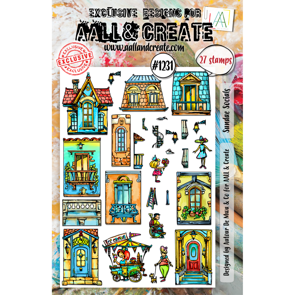 AALL & Create Sundae Socials A5 Clear Stamps 1231