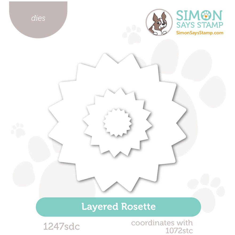 Simon Says Stamp Layered Rosette Wafer Dies 1247sdc