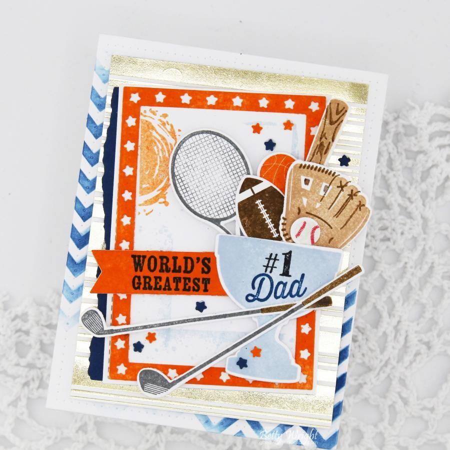 Papertrey Ink Tuck It Dad Clear Stamps 1497 world's greatest