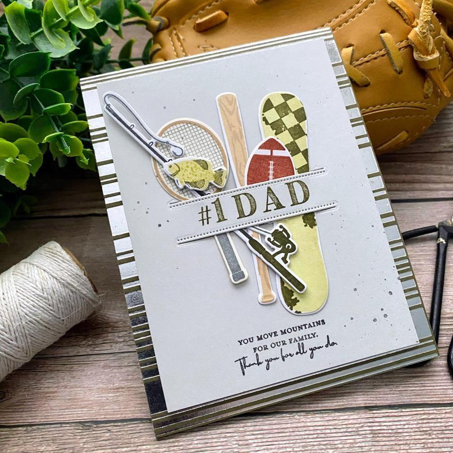 Papertrey Ink Tuck It Dad Clear Stamps 1497 thank you