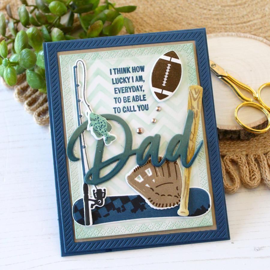 Papertrey Ink Tuck It Dad Clear Stamps 1497 lucky