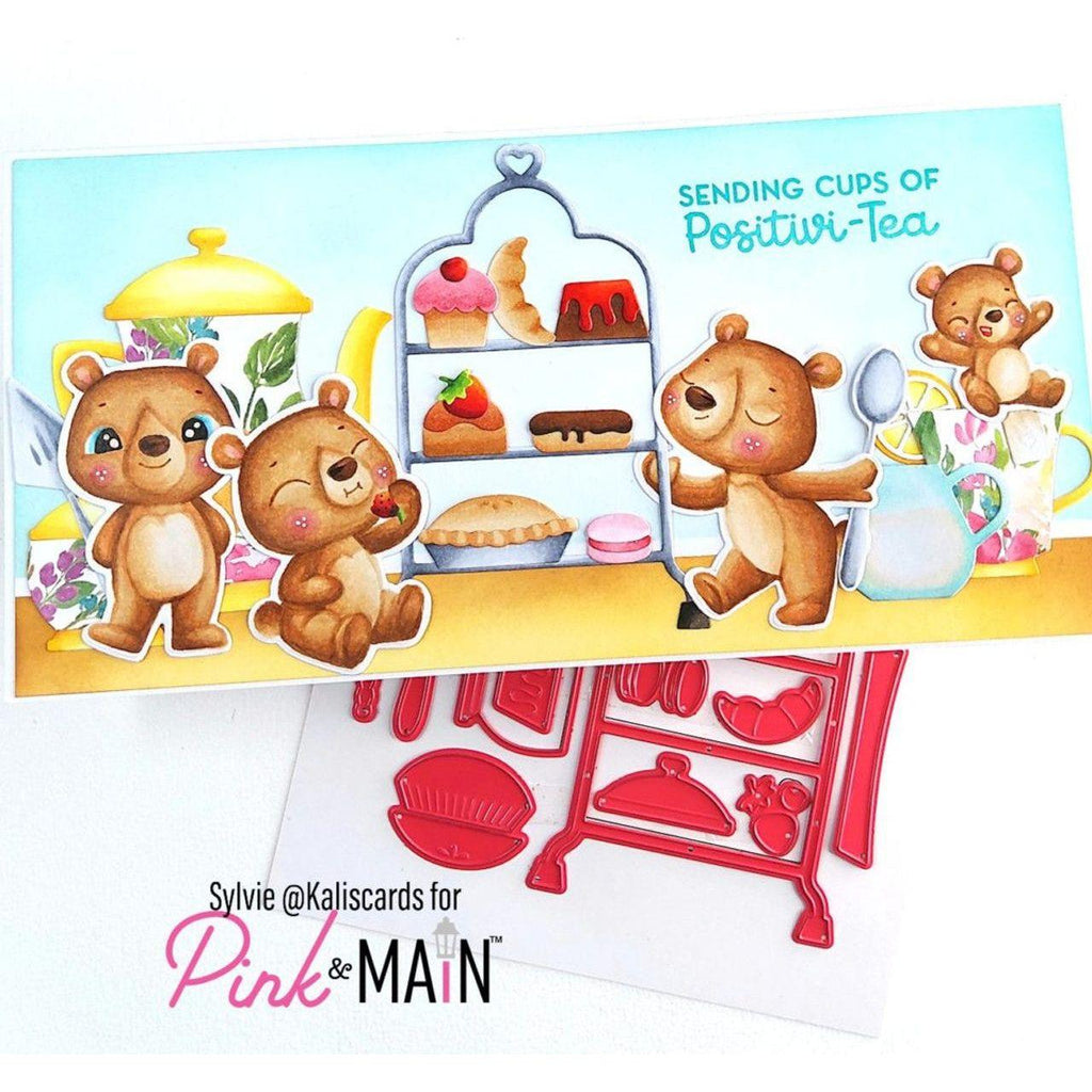 Pink and Main Tea Time Clear Stamps pm0706 cute bears