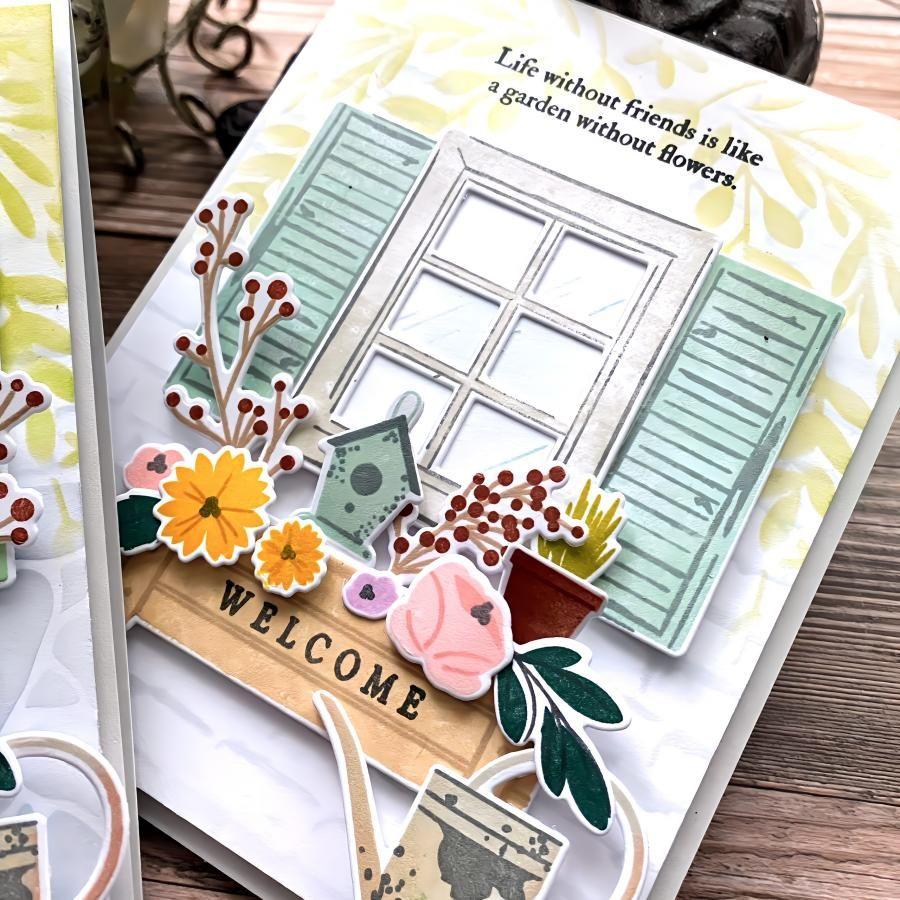 Papertrey Ink Window Garden Clear Stamps 1520 friends