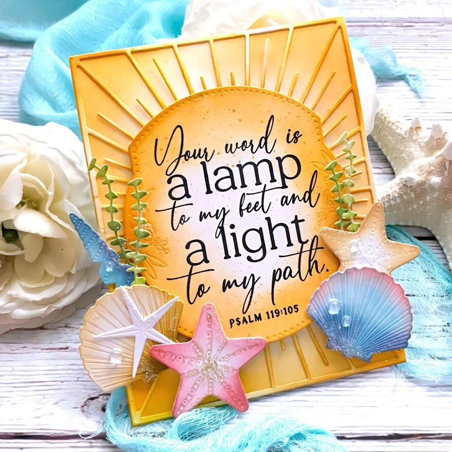 Papertrey Ink Psalm Reflections July Mini Clear Stamp 1525 beach