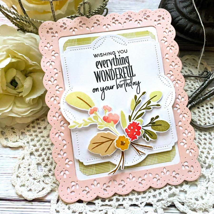 Papertrey Ink Fresh Florals Clear Stamps 1526 on your birthday