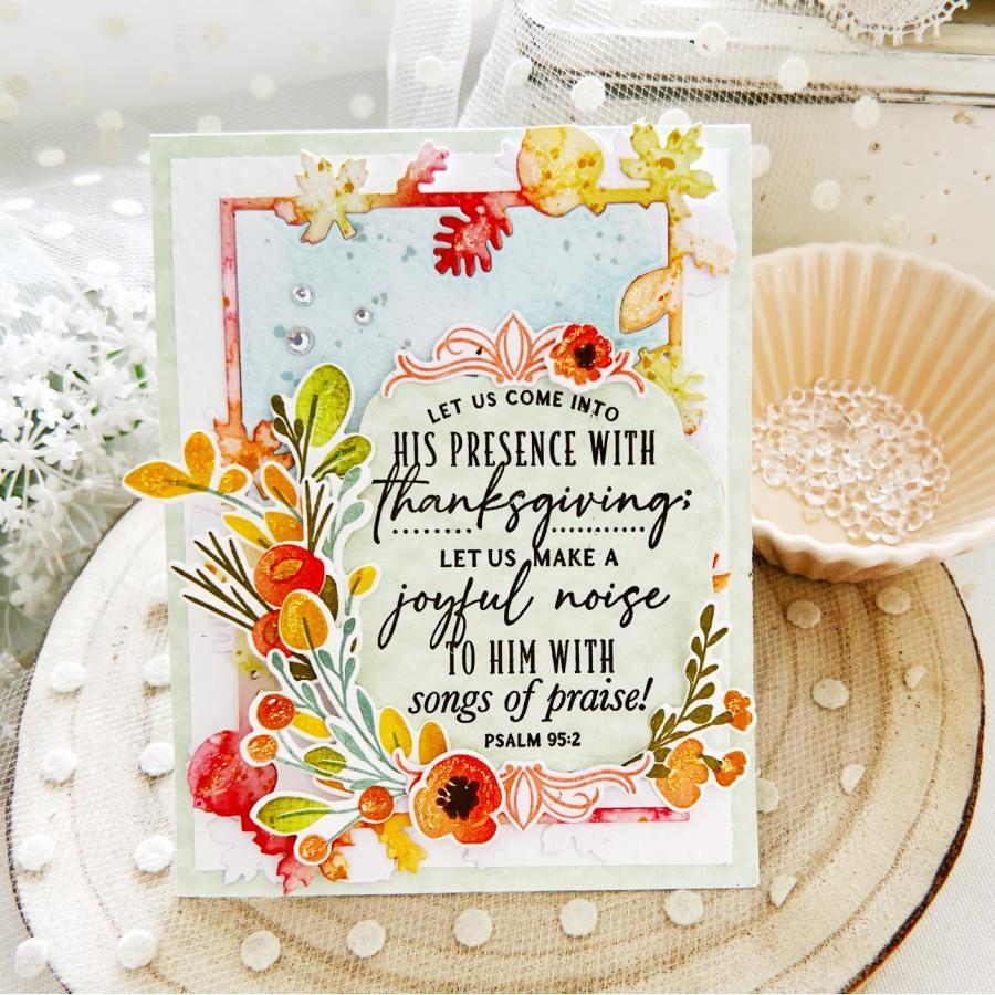 Papertrey Ink Fresh Florals Dies pti-0672 thanksgiving