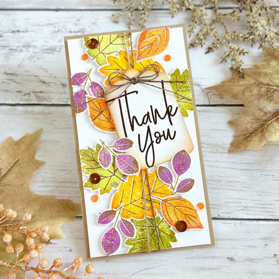 Papertrey Ink Give Thanks Sentiments Clear Stamps 1529 thank you