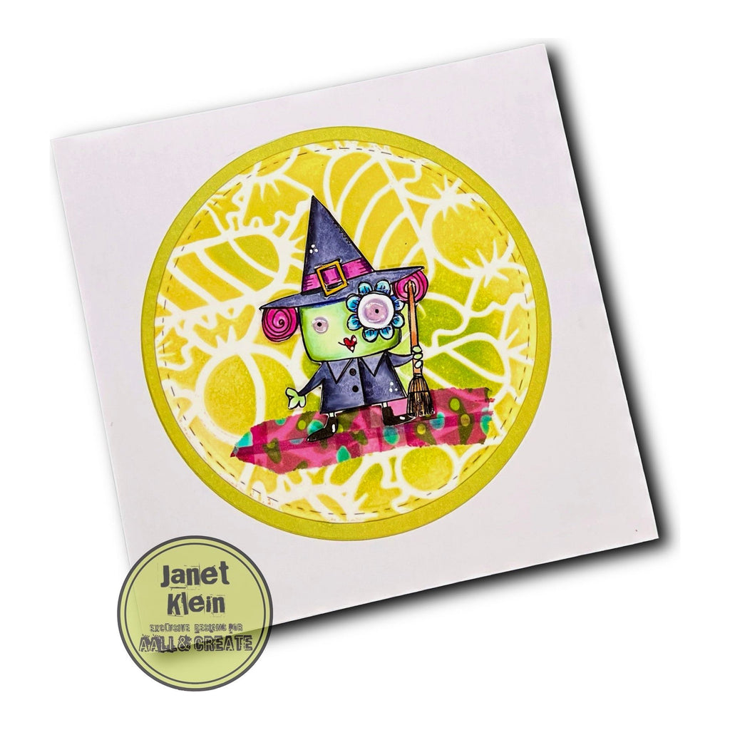 AALL & Create Confection 6x6 Stencil aal153 witch