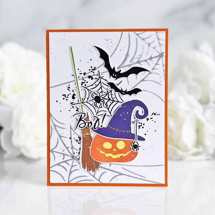 Papertrey Ink Spooky Halloween Clear Stamps 1530 witches broom