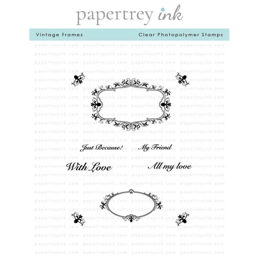 Papertrey Ink Vintage Frames Clear Stamps 1558