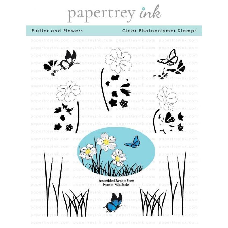 Papertrey Ink Flutter and Flowers Clear Stamps 1564